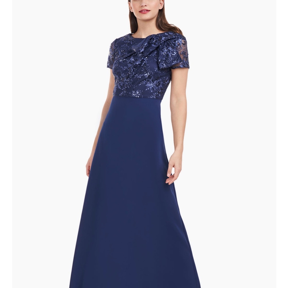 JS Collection Formal sparkle bow Gown – Navy Size 4 NWT - Picture 3 of 8
